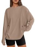 Oversized Long Sleeve Crewneck Tee for Women