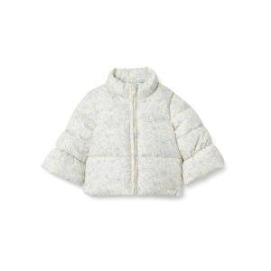 Sofia Grainge Girls' Taffeta Puffer Jacket - Ivory Blue