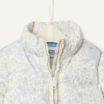 Sofia Grainge Girls' Taffeta Puffer Jacket - Ivory Blue
