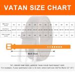 VATAN Men's Genuine Leather Casual Every Day Jeans Belts, Handmade Men Leather Belt with Gift Box (B-Bourbon Brown (Double Stitch), 36 (Waist 34))