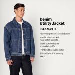 Men's Utility Denim Jacket in Medium Blue