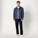 Men's Utility Denim Jacket in Medium Blue