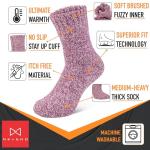 NevEND 6 Pairs Women's Wool Merino Winter Thermal Boot Thick Insulated Heated Socks For Cold Weather Outdoor Activities