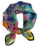 Aufeel Women's 100% Pure Mulberry Silk Small Square Scarf - Neckerchief Women - Silk Headscarf - 21" x 21" (Zebra)