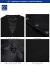 Enlision Men's Suit Vest Business Formal Dress Waistcoat Solid Color Vest for Suit or Tuxedo