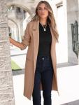 ANRABESS Women Cardigan Sweater Jackets Open Front Thick Knit Oversized Blazer Coatigan 2024 Fall Winter Long Coats Outwear Khaki Large