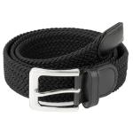 Gelante Canvas Elastic Fabric Woven Stretch Multicolored Braided Belts 2041-Black-M