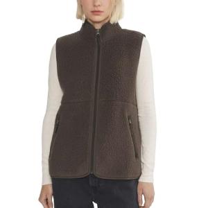 Hixiaohe Women’s Warm Sherpa Fleece Vest - Brown