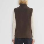 Hixiaohe Women’s Warm Sherpa Fleece Vest - Brown