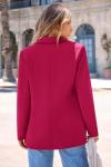 Women's Trendy Blazer Jacket in Dark Rose Red