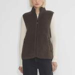 Hixiaohe Women’s Warm Sherpa Fleece Vest - Brown