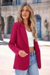 Women's Trendy Blazer Jacket in Dark Rose Red