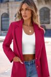 Women's Trendy Blazer Jacket in Dark Rose Red