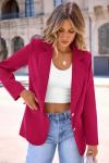 Women's Trendy Blazer Jacket in Dark Rose Red