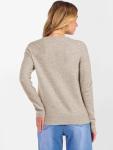 ANRABESS Women's Wool Crewneck Sweater in Apricot