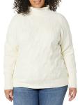 Amazon Essentials Women's Ivory Cable Knit Sweater