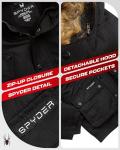 Spyder Boys Insulated Ski Jacket with Faux Fur Hood