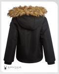 Spyder Boys Insulated Ski Jacket with Faux Fur Hood