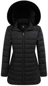 GOLDLADIES Women's Warm Waterproof Hooded Down Jacket
