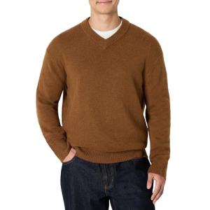 Men's Regular-Fit Cotton Blend V-Neck Sweater