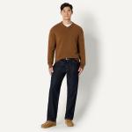 Men's Regular-Fit Cotton Blend V-Neck Sweater