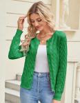 Grace Karin Women’s Lightweight Green Knit Cardigan