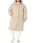 Amazon Essentials Women's Oversized Long Puffer Jacket (Available in Plus Size), Tan, 4X