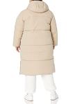 Amazon Essentials Women's Oversized Long Puffer Jacket (Available in Plus Size), Tan, 4X