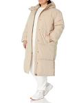 Amazon Essentials Women's Oversized Long Puffer Jacket (Available in Plus Size), Tan, 4X