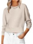 ANRABESS Women’s Cropped Long Sleeve Sweater