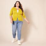 Women’s Lightweight Yellow Gilet in Plus Sizes