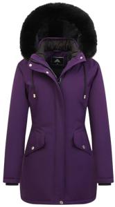 Warm Women's Winter Down Coat with Detachable Hood