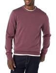 Men's Cotton Crewneck Sweater in Plum