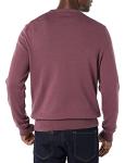 Men's Cotton Crewneck Sweater in Plum