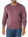 Men's Cotton Crewneck Sweater in Plum