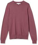 Men's Cotton Crewneck Sweater in Plum