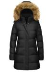 Water-Resistant Women's Winter Coat in Black