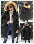 Water-Resistant Women's Winter Coat in Black