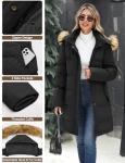 Water-Resistant Women's Winter Coat in Black