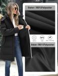 Water-Resistant Women's Winter Coat in Black