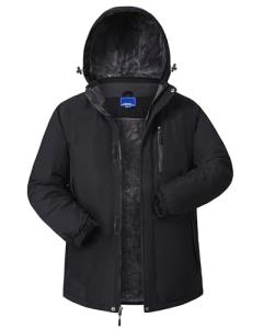 Men's Waterproof Winter Ski Jacket with Fleece Lining