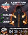 Men's Waterproof Winter Ski Jacket with Fleece Lining