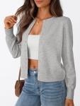 Trendy Women's Lightweight Cropped Cardigan Sweater