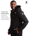 Hurley Men's Warm Hooded Sherpa Jacket - Black
