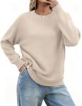 Women’s Long Sleeve Ribbed Knit Fall Sweater