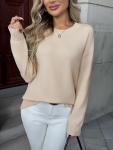 Women’s Long Sleeve Ribbed Knit Fall Sweater