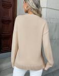 Women’s Long Sleeve Ribbed Knit Fall Sweater