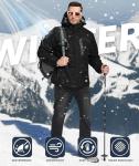 Men's Waterproof Fleece-Lined Winter Jacket with Hood