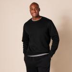 Men's Fleece Crewneck Sweatshirt in Black