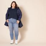 Women's Soft Cable Knit Crewneck Sweater, Navy